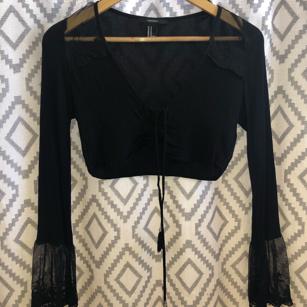 Black crop top